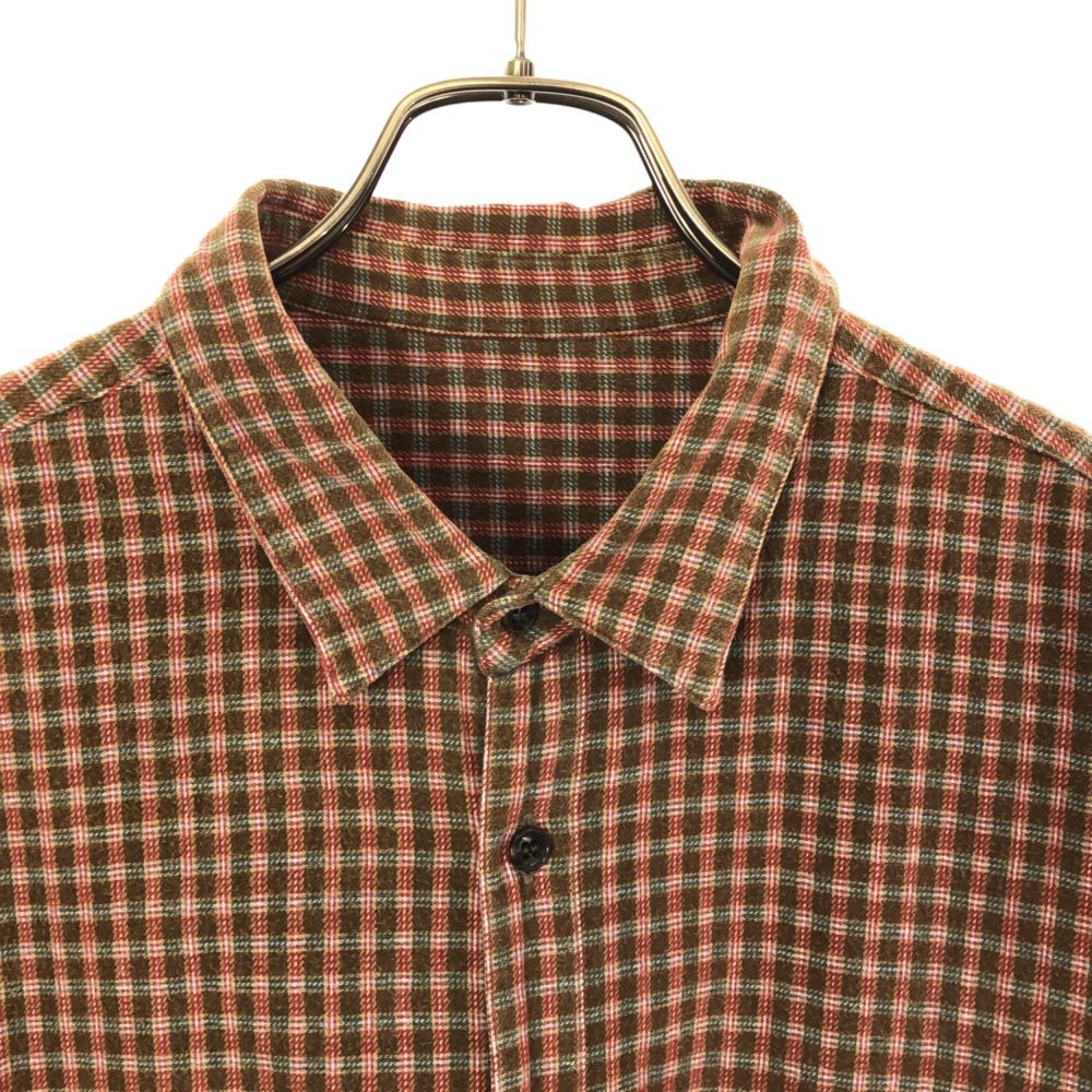 パパス 日本製 チェック 長袖 シャツ L Papas MANIERE DE HEMING 