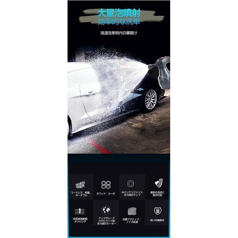 電動フォームガン 洗車 自動泡噴霧器 蓄圧式 洗車泡フォームガン 泡ガン フォームスプレー 洗車 2L大容量 USB充電式 家庭用泡噴霧器