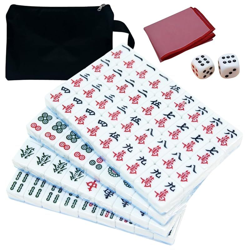 麻雀マット 麻雀牌セット サイコロ 静音 初心者 持ち運び便利 麻雀