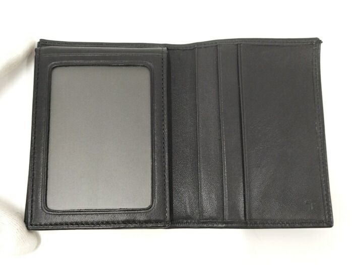 TUMI 三つ折り パスケース カードケース レザー ブラック