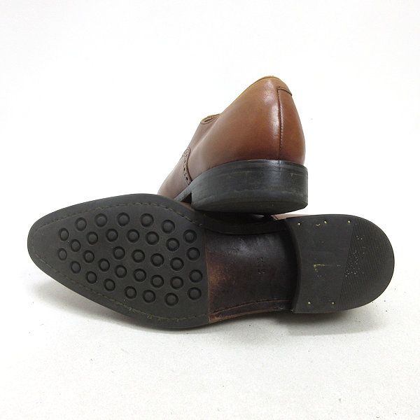 H□【25.5cm】マッシモ/MASSIMO G キャップトゥ レザーシューズ 