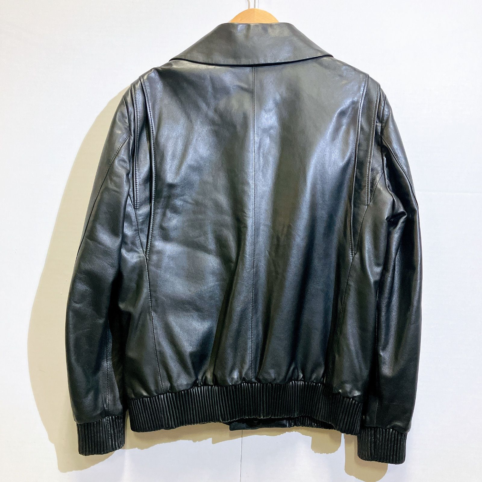 美品】Paul Smith ポールスミス 羊革 レザー ブルゾン ジャンパー