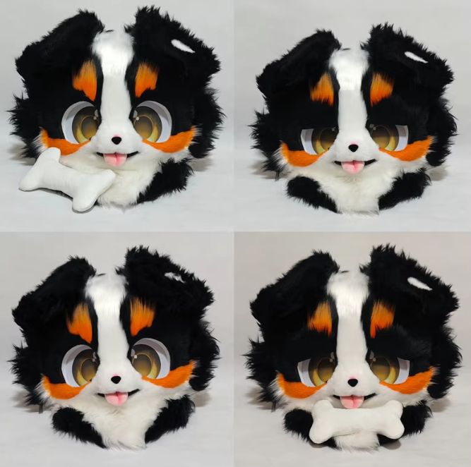 着ぐるみヘッド 犬 全頭ヘッド ケモノ ファースーツ ぬいぐるみ コスプレ コスチューム kigurumi