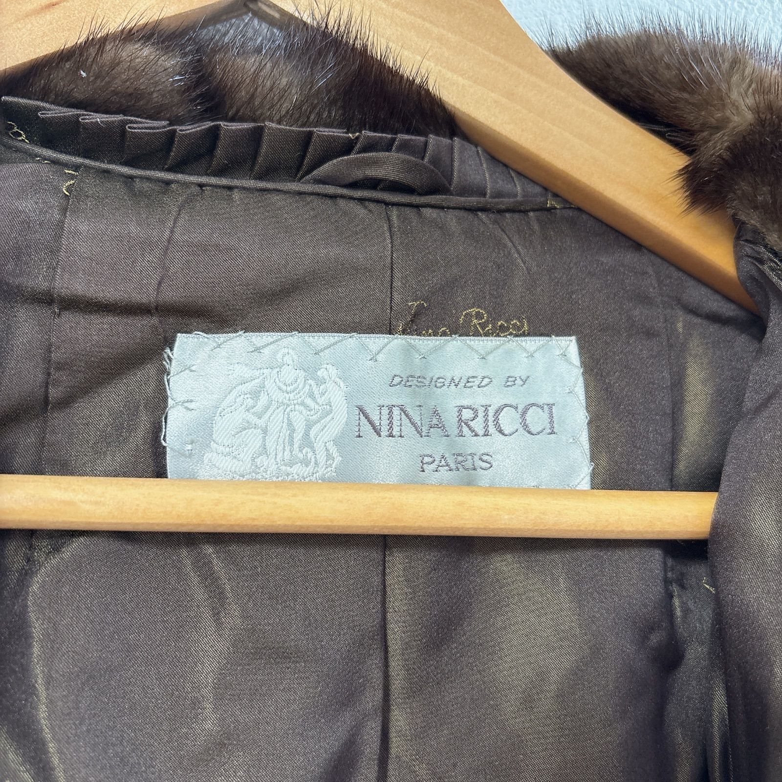 希少　美品　NINA RICCI ニナリッチ　ミンク毛皮ジャケット ブラウン ☆希少☆良品☆NINA RICCI ニナリッチ ミンク 毛皮 ジャケット