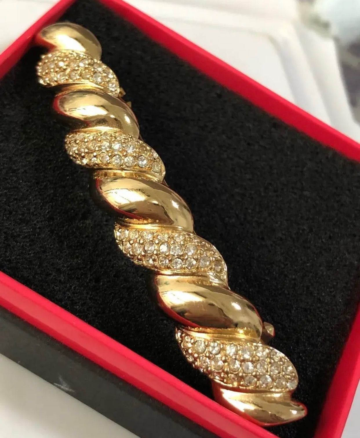 Christian Dior J'adior Crystal Diamonte Gold Star Pin Brooch