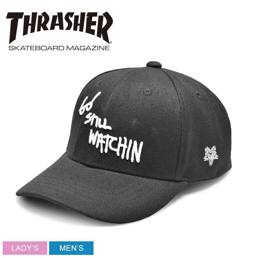 スラッシャー キャップ TTR-C10 レディース メンズ STILL WATCHIN THRASHER カラー:ブラック×ホワイト 品番：24370210