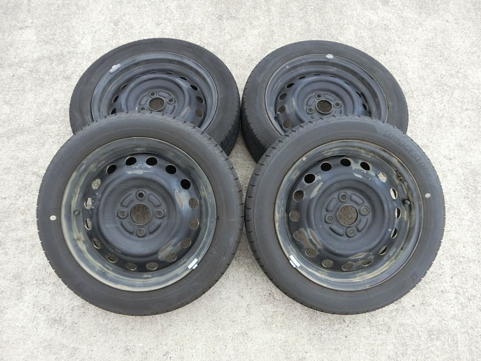 852 15インチ スチールホイール 4穴 4本セット 145 65R15 175 55R15 三菱 アイ HA1W 外し