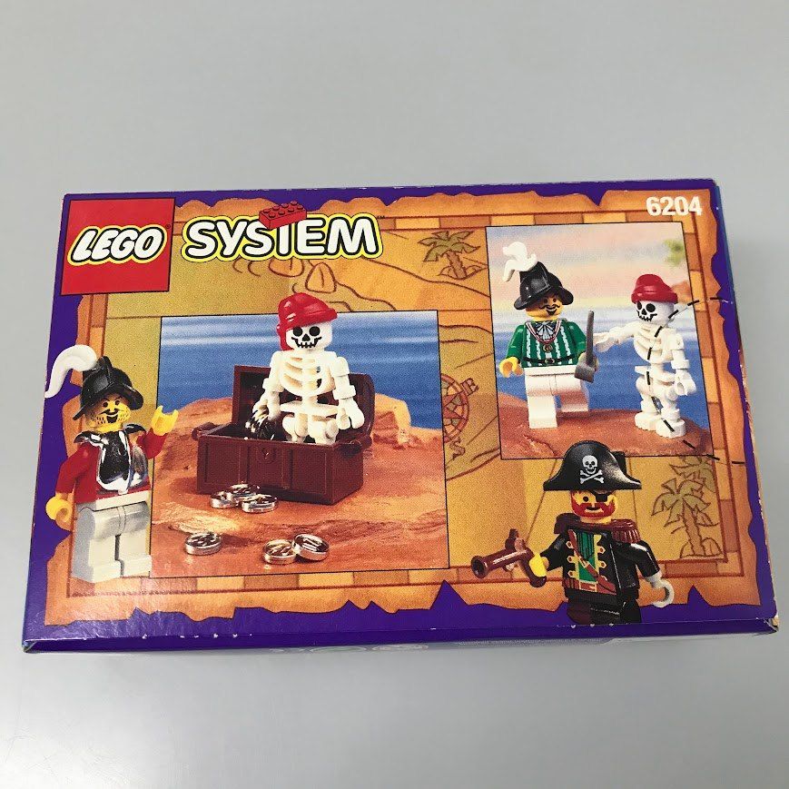 正規品 未開封 LEGO レゴ SYSTEM システム 6204 パイレーツ ミニフィグセット 廃盤品 CT-515 オールドレゴ 南海の勇者シリーズ 海賊 赤ひげ船長 海兵隊 ガイコツ 宝箱 金貨 コイン 463