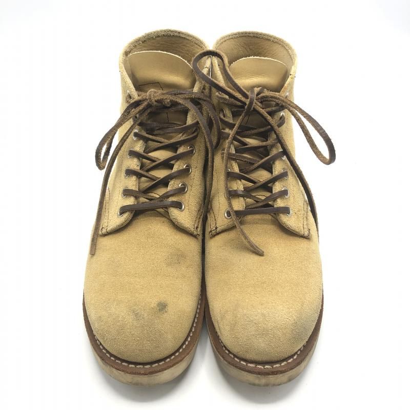 【中古】RED WING 8167 PLAIN TOE ブーツ TAN ROUGH OUT SUEDE 26cm レッドウイング[10]