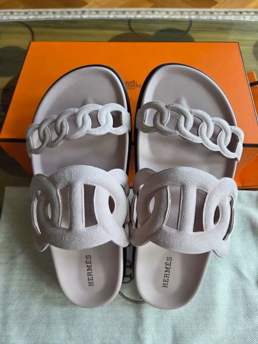 HERMES エルメス Extra スリッパ スエード ほぼ