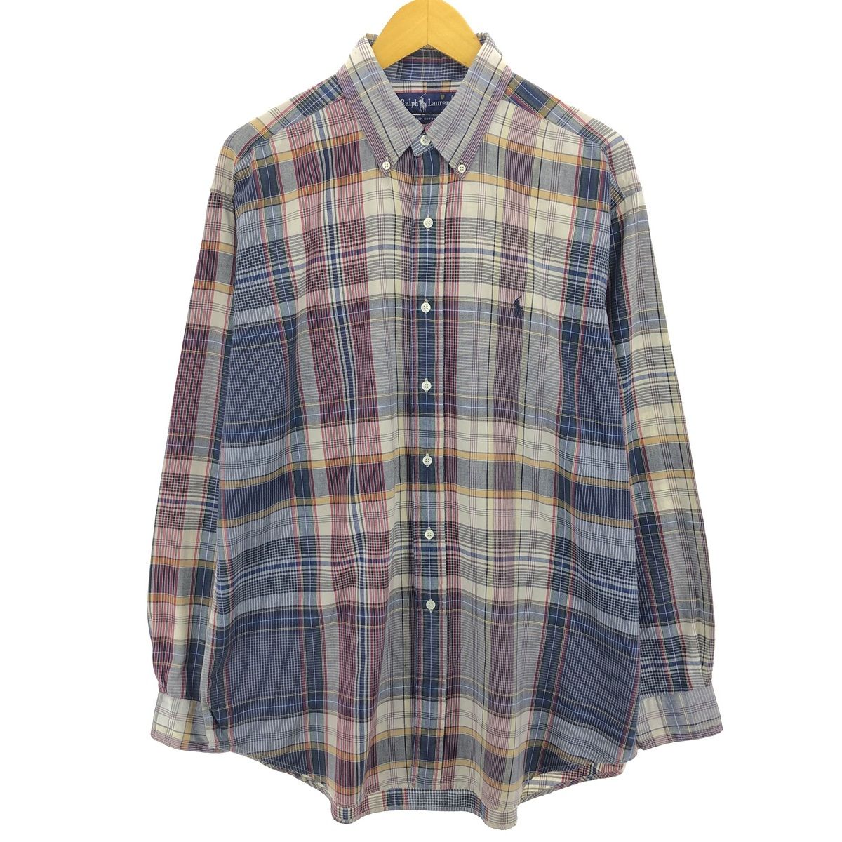 古着 ラルフローレン Ralph Lauren 長袖 ボタンダウンチェックシャツ メンズL相当/eaa469144