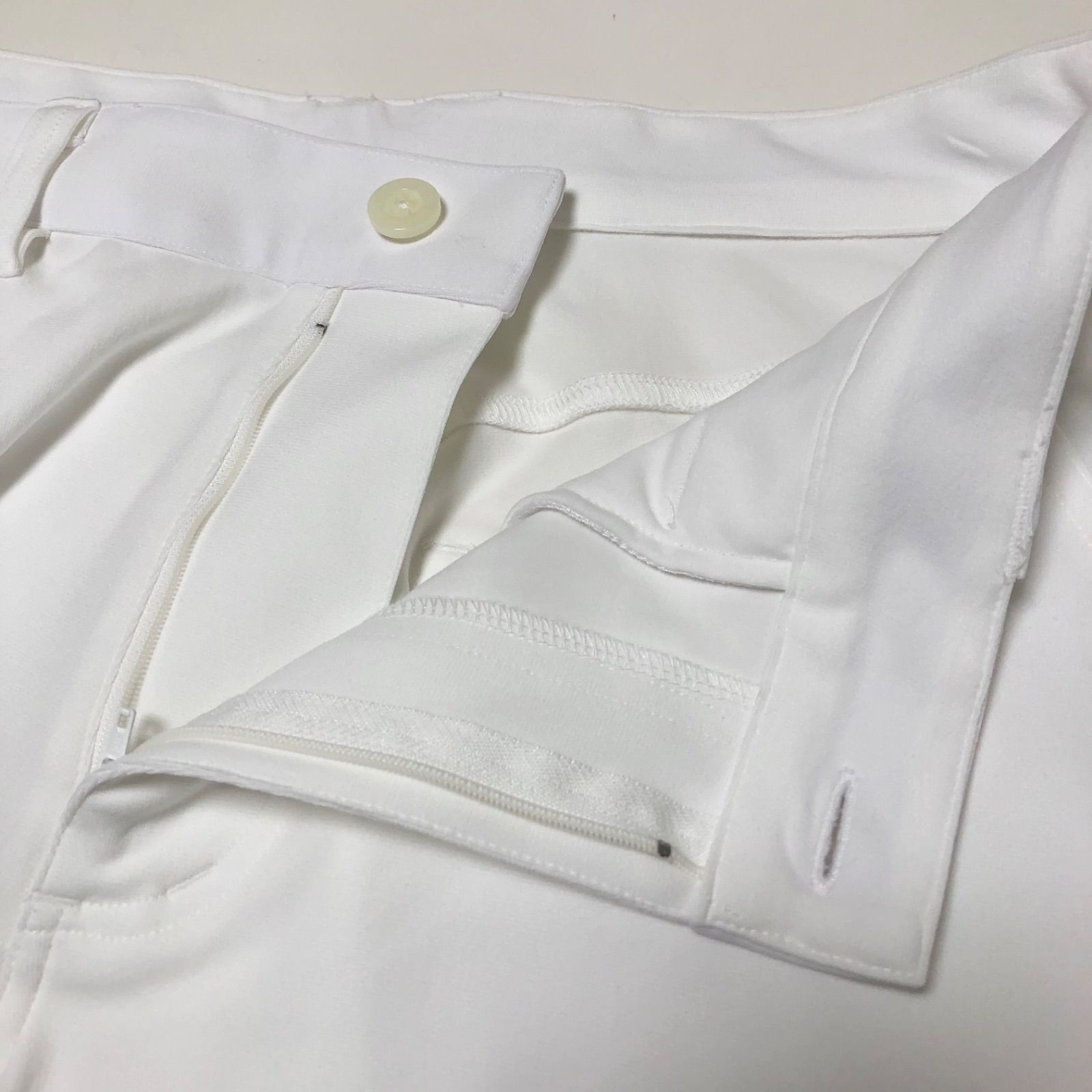 +81 GOLF ホワイト ゴルフパンツ ゴルフウェア メンズ ゴルフストレッチ パンツ プリント