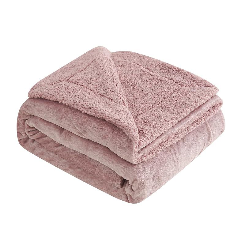 新品　【.co.jp 】クモリ(Kumori) あったか 毛布 2枚合わせ 厚め毛布 冬用 フランネル ブランケット 防寒 掛け毛布 吸湿発熱・抗菌防臭・静電防止 洗える (ダブル・180X200cm モーブ)