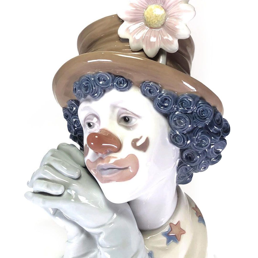 LLADRO リヤドロ 5542 メランコリー ピエロ ヘッド 陶器 マルチ