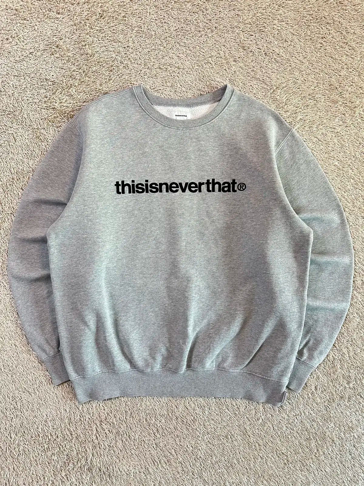 【雷市場（ポンジャン）商品韓国直送】 L ほぼ新品 thisisneverthat(ディスイズネバーザット) T ー Logo パーカー グレー