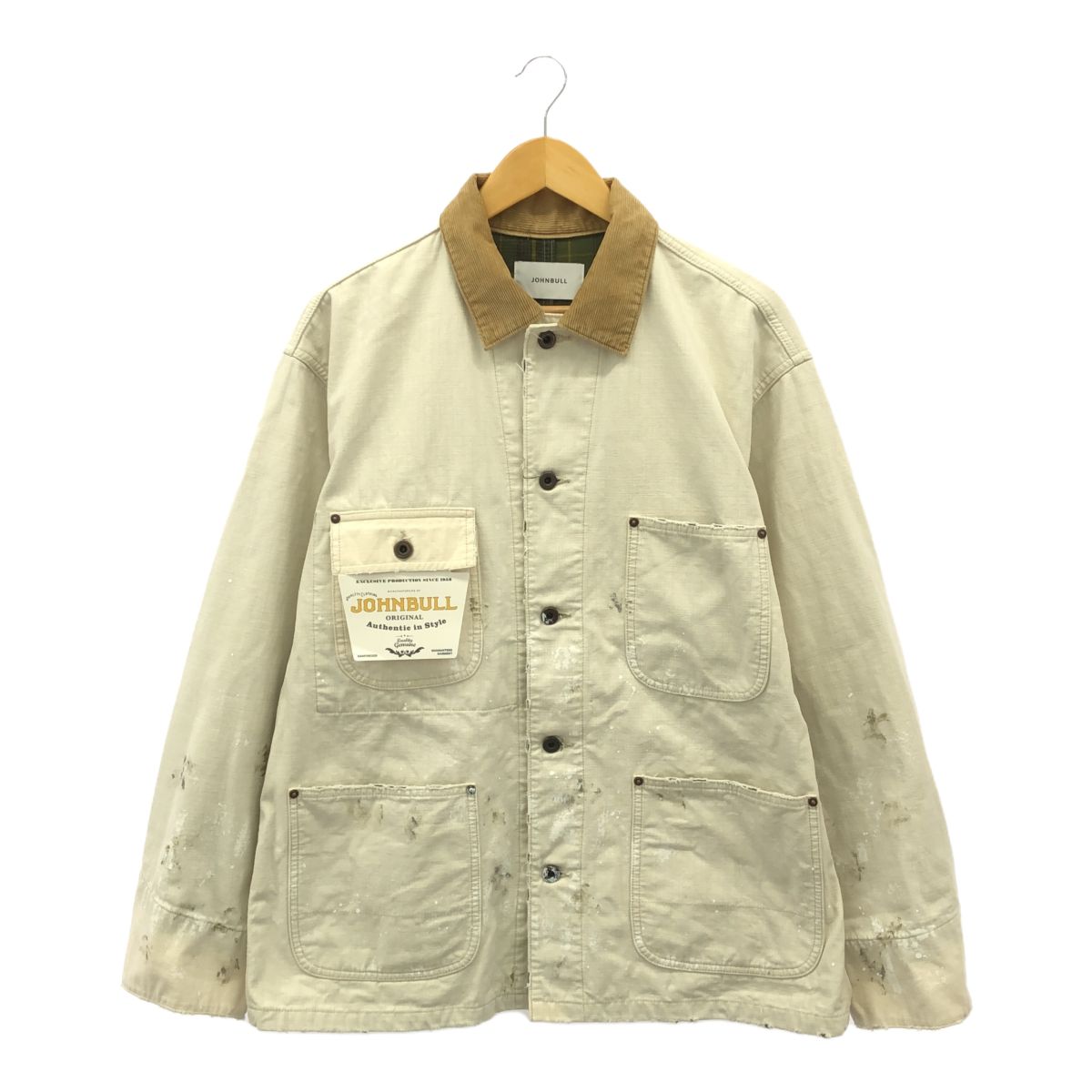 JOHNBULL ジョンブル ブランケットダックカバーオール ジャケット コットン 無地 JM234L04 231-0289 日本製 ペンキ加工 JOHNBULL ジョンブル ブランケットダックカバーオール ジャケット