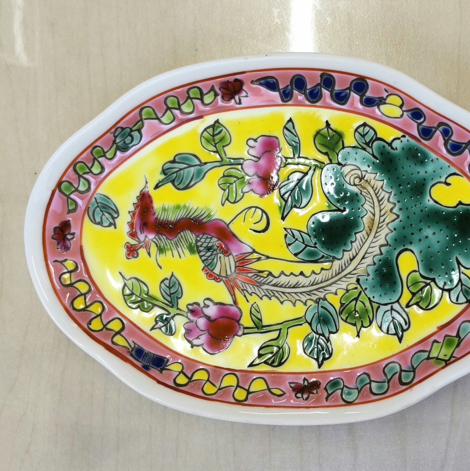 29Y プラナカン プレート Oblong (丸横長皿) ニョニャ 食器 皿