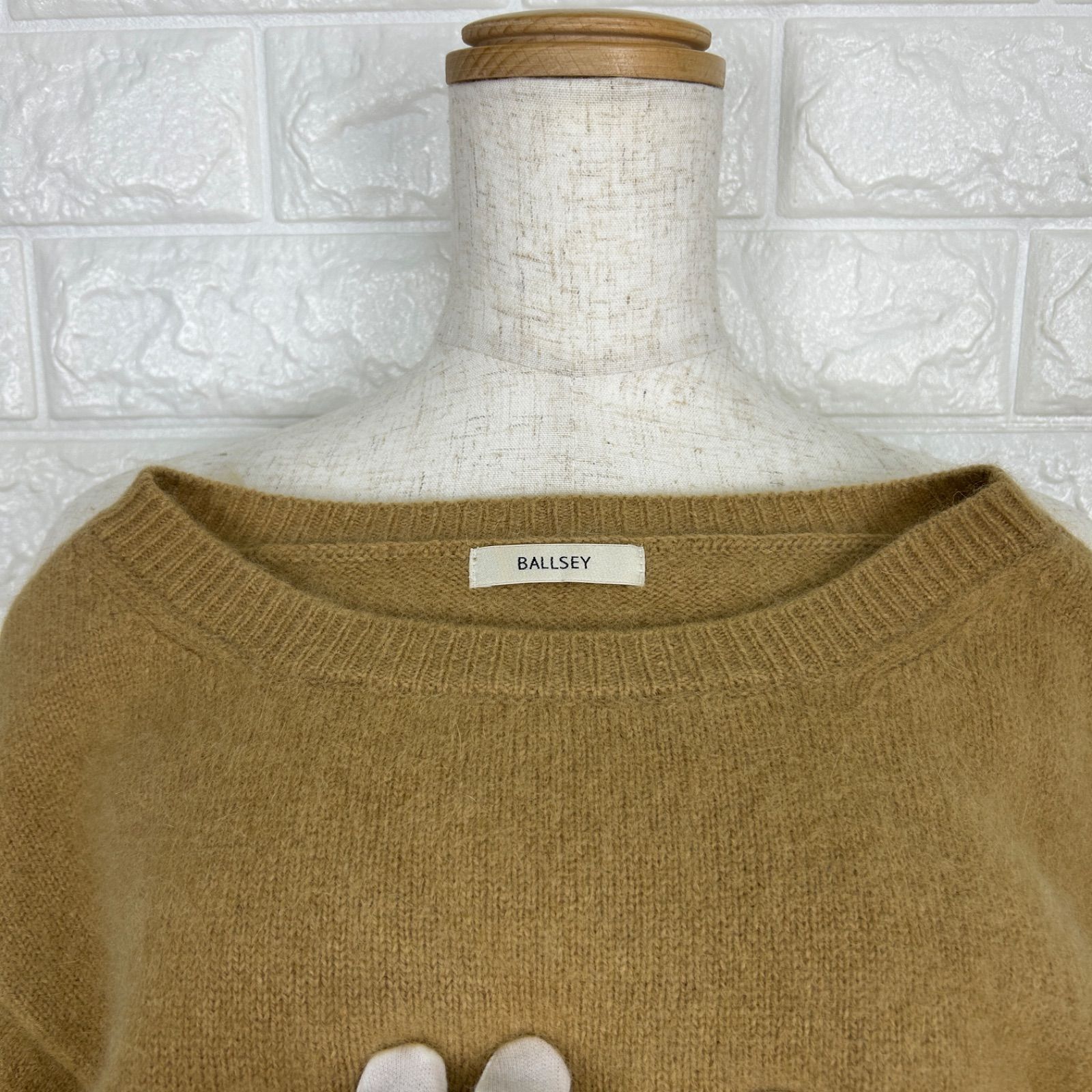 美品　Ballsey ボールジィ ジャケット　キャメル　トゥモローランド　38 ボールジィ BALLSEY 38 Mサイズ ウールアンゴラ混 セーター キャメル