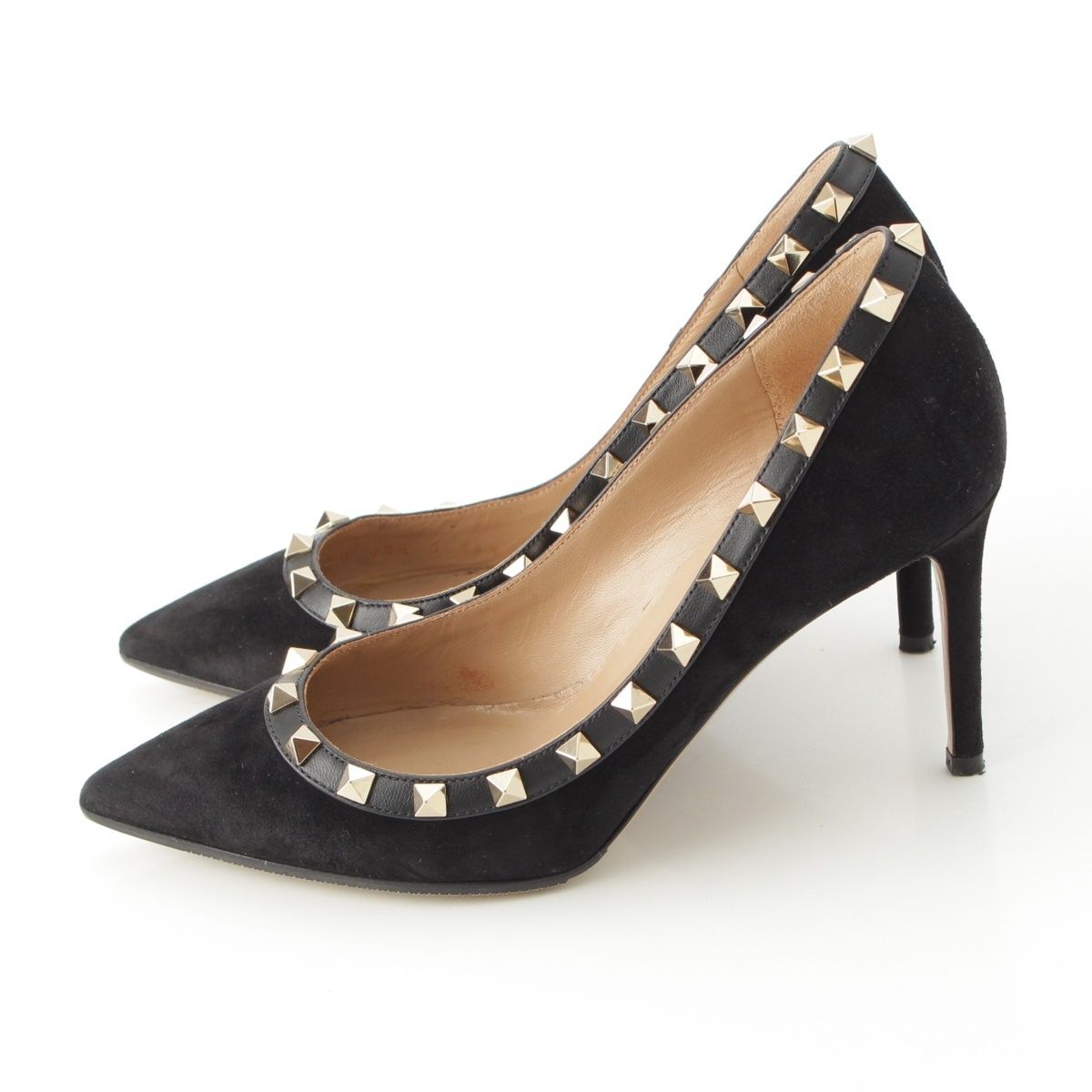 バレンティノ スエード パンプス 黒