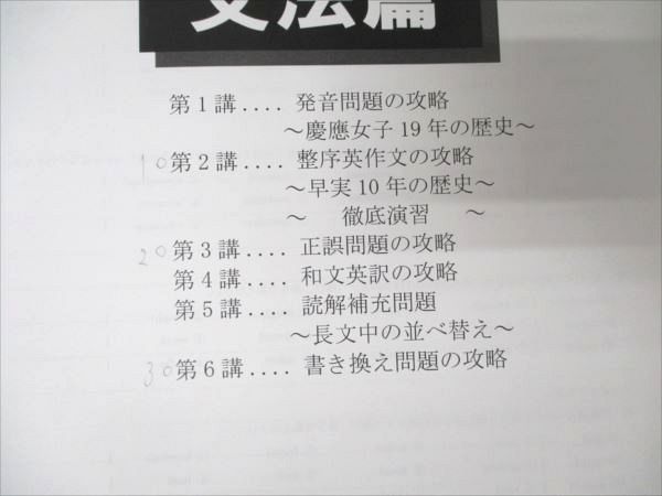 正月特訓テキスト 早慶クラス 早稲アカ 早慶選抜クラス 正月特訓 英語 早慶高突破対策 早慶