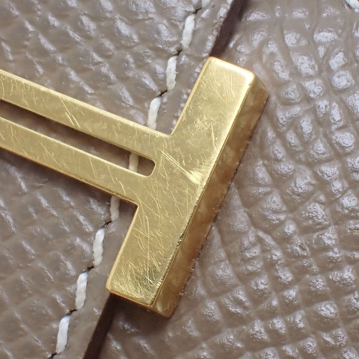 HERMES べアンコンパクト エトゥープ ゴールド金具 W刻印 HERMES エルメス 二つ折り財布 ベアンコンパクト エトープ (エトゥープ