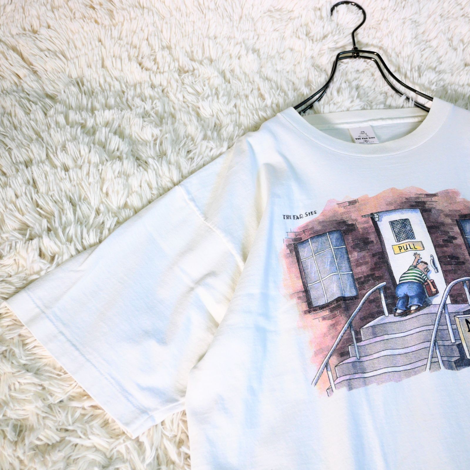 The Far Side 80s USA製 「 PULL」 Gary Larson T-shirt/XL - メルカリ