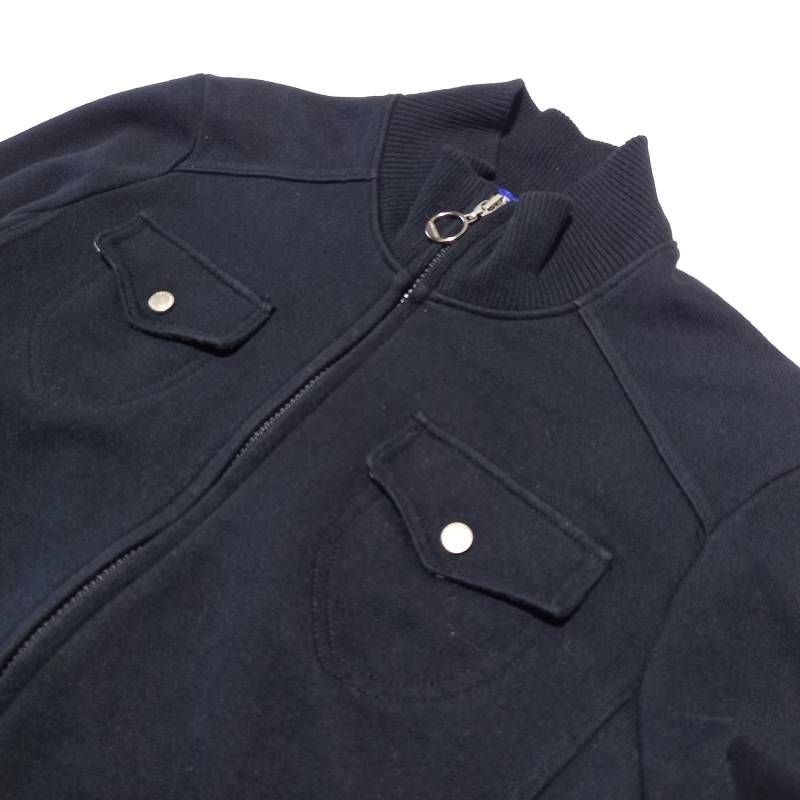 バーバリー ブルーレーベル ジップアップ ジャケット ブラック 黒 38