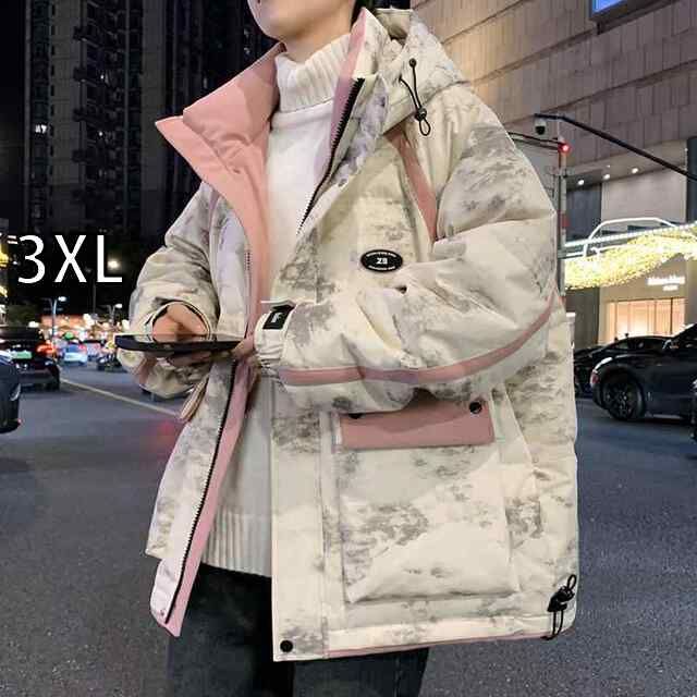 3XL メンズ ファッション 服 男性用 オシャレ シンプル 大人 かっこいい ストリート 綿 ジャケット フード ジャケット 綿
