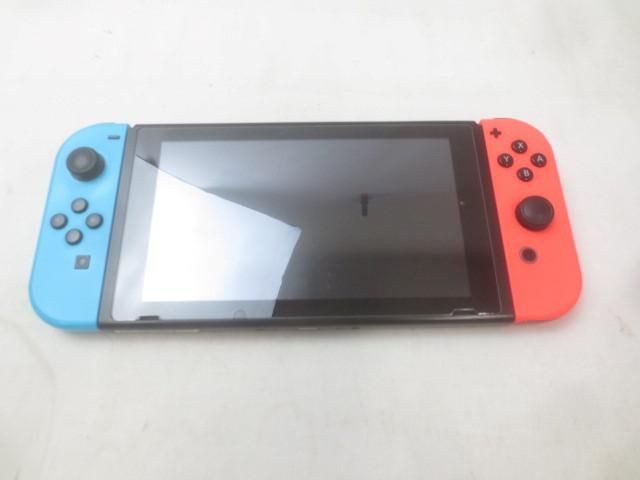 ゲーム Nintendo switch ニンテンドースイッチ 本体 HAC-001 動作品 ジョイコン ネオンレッド ブルー