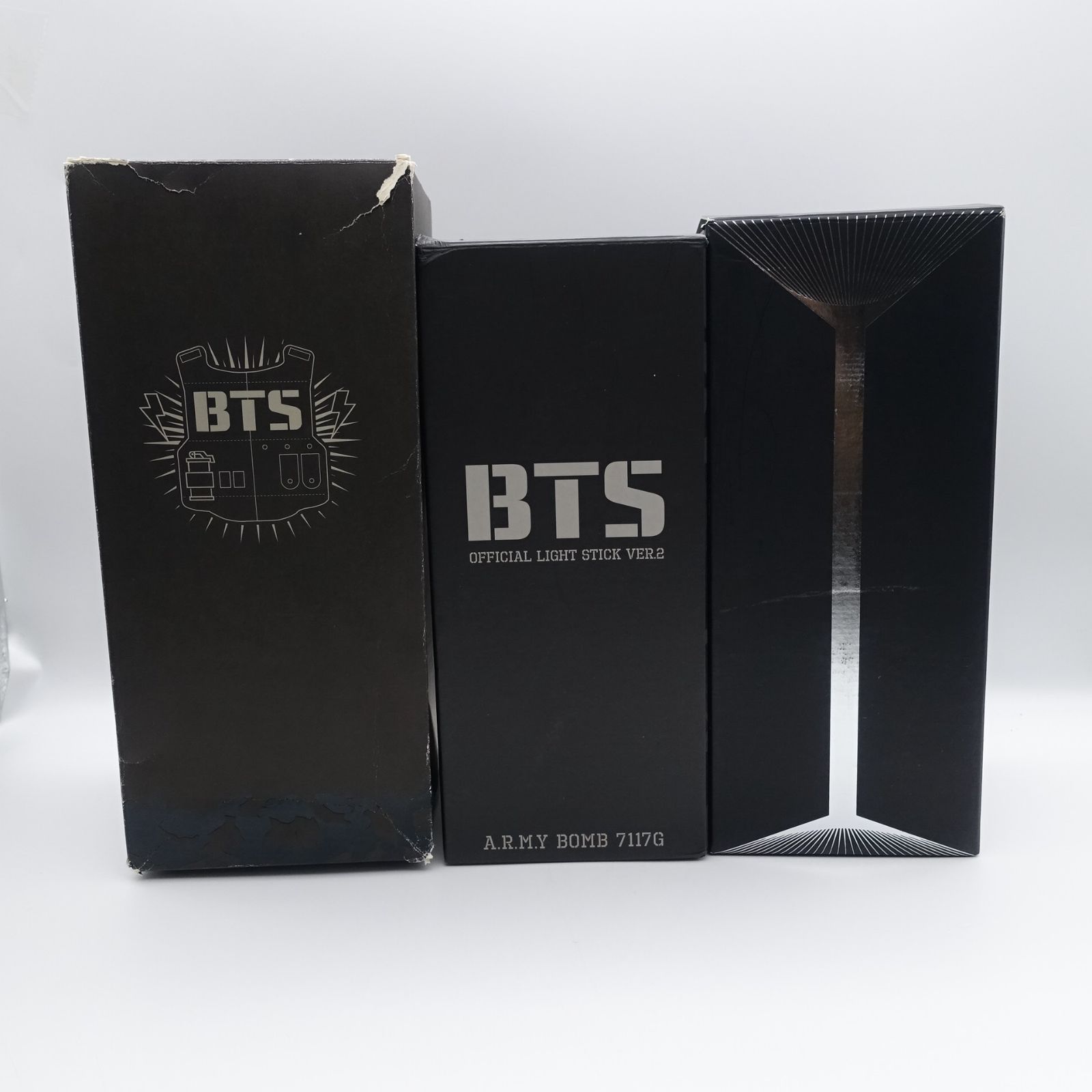 BTS ペンライト 中古品 3本セット アミボム ver1 2 3 外箱 袋