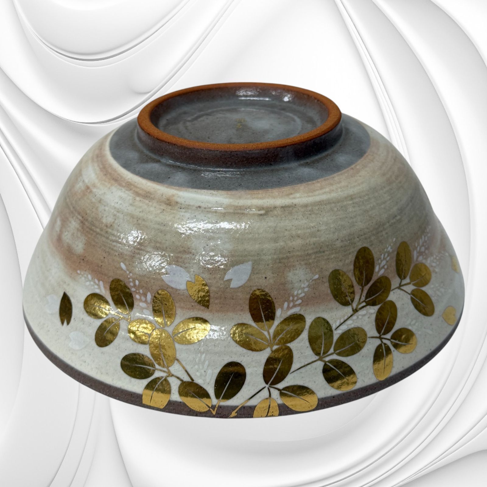 未使用品】たち吉 金彩草花 盛鉢 橘吉 和食器 大皿 木箱入り