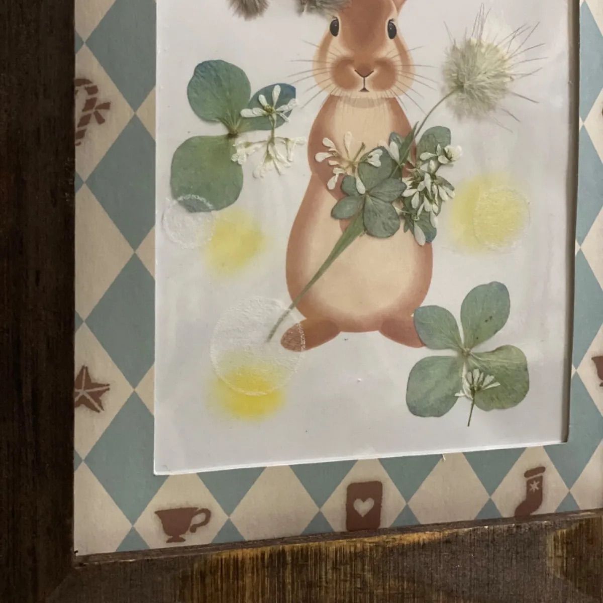 押し花アート 動物 あるちゃん・かなうくんの絆つなぎ 押し花で作る