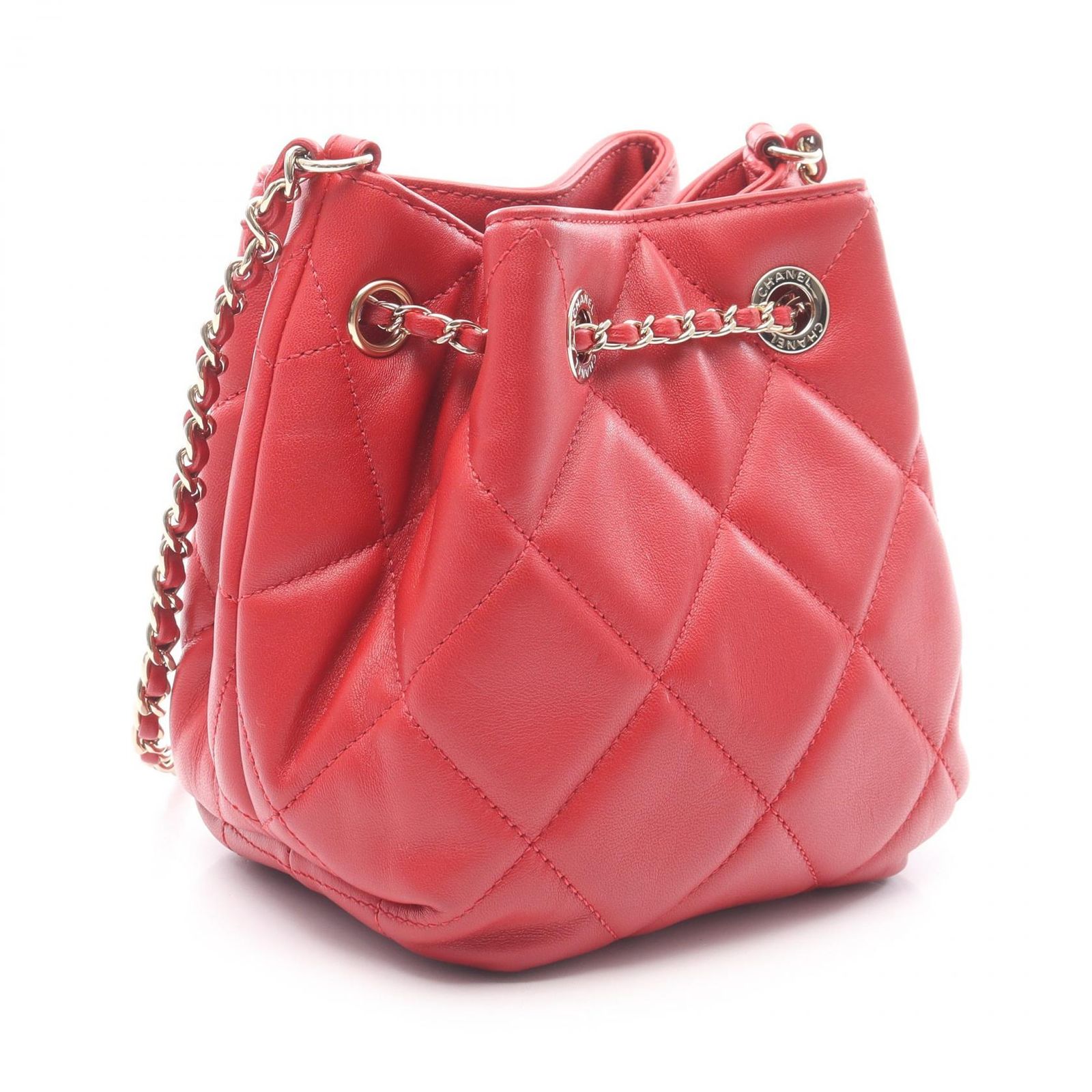 値下げ！！ CHANEL 赤 スエード 正規品　ショルダーバッグ CHANEL チェーンショルダーバッグ 赤（CHANEL シャネル