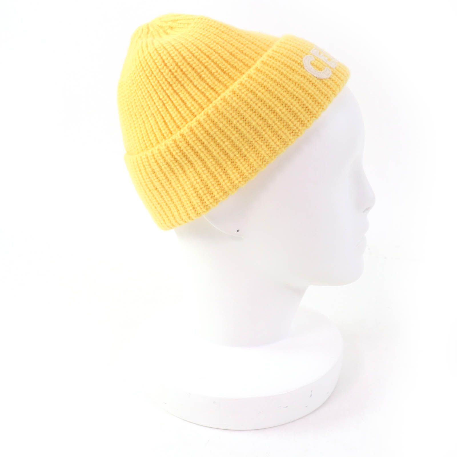 美品☆CELINE セリーヌ 2A61W535Q ウール100％ ロゴ エンブロイダリー  