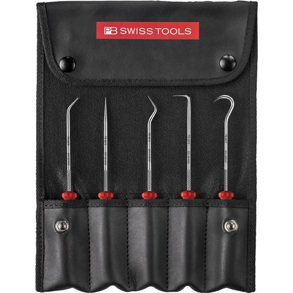 PB SWISS TOOLS ピービースイスツールズ 5本組 スイスグリップタイプ ピックツールセット ロールケース付 8685.SET