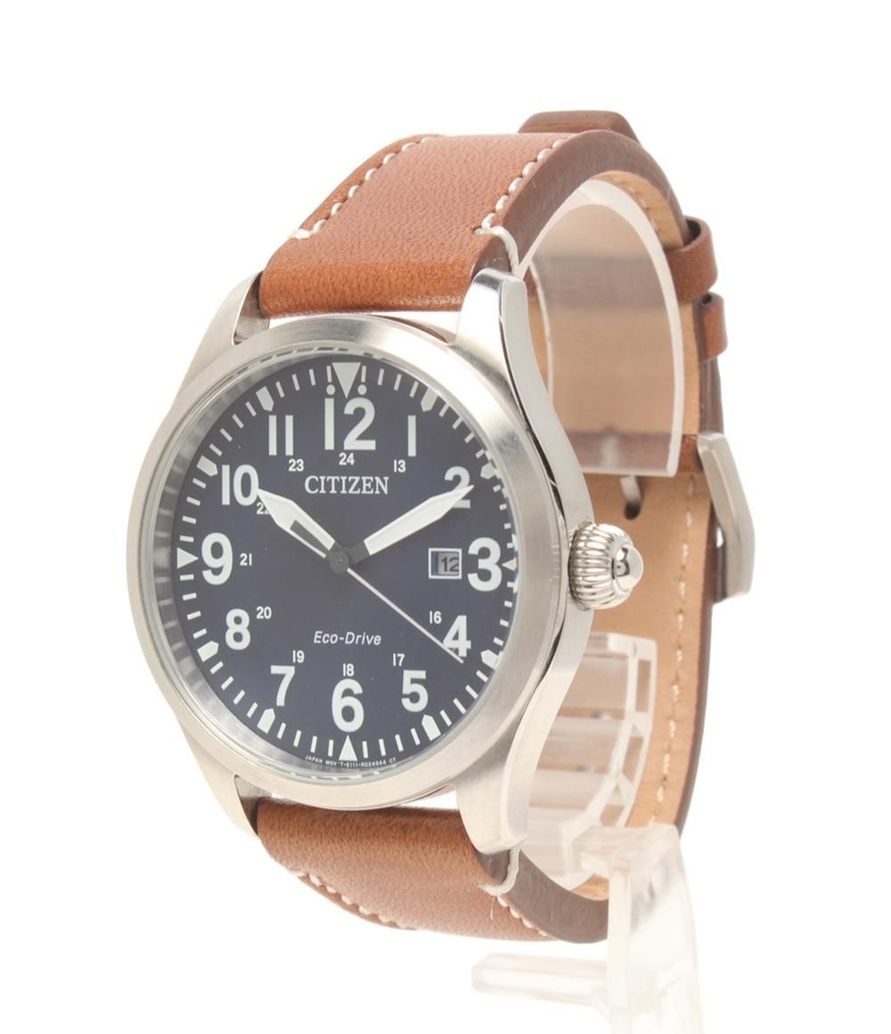 美品 シチズン 腕時計 E111-S073421 ソーラー ネイビー メンズ CITIZEN