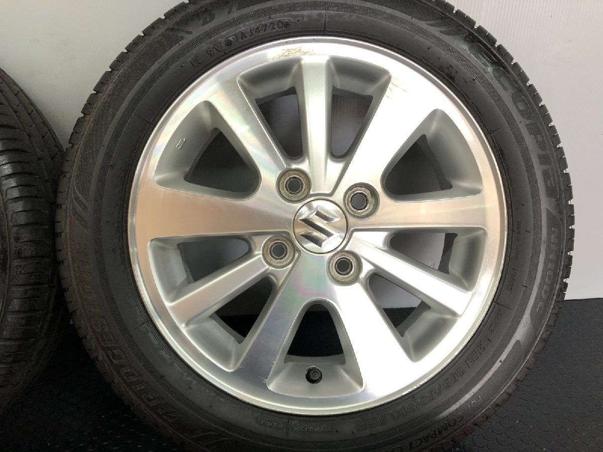BS ECOPIA NH100C 165|60R14 夏タイヤ SUZUKI エブリィワゴン 純正アルミホイール 14インチ 4.5J4HPCD100 50 20年製 バリ溝 STD035 FFCRYSTALESIA_COM