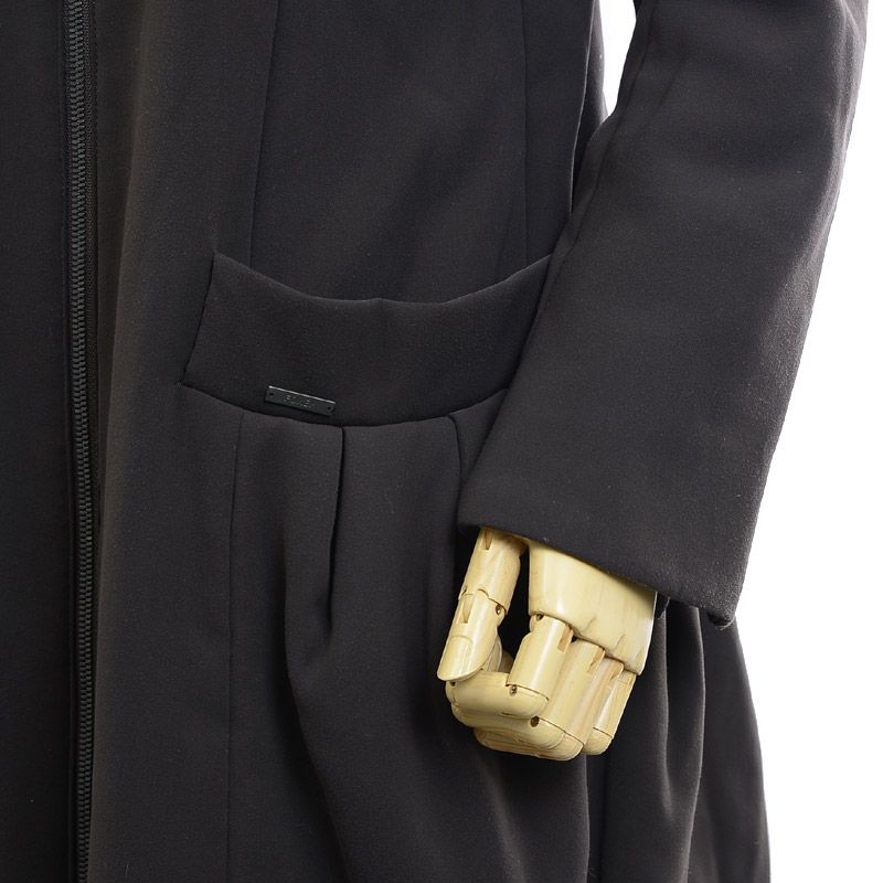 フォクシーニューヨーク ウォームコクーンコート チャコールグレー  