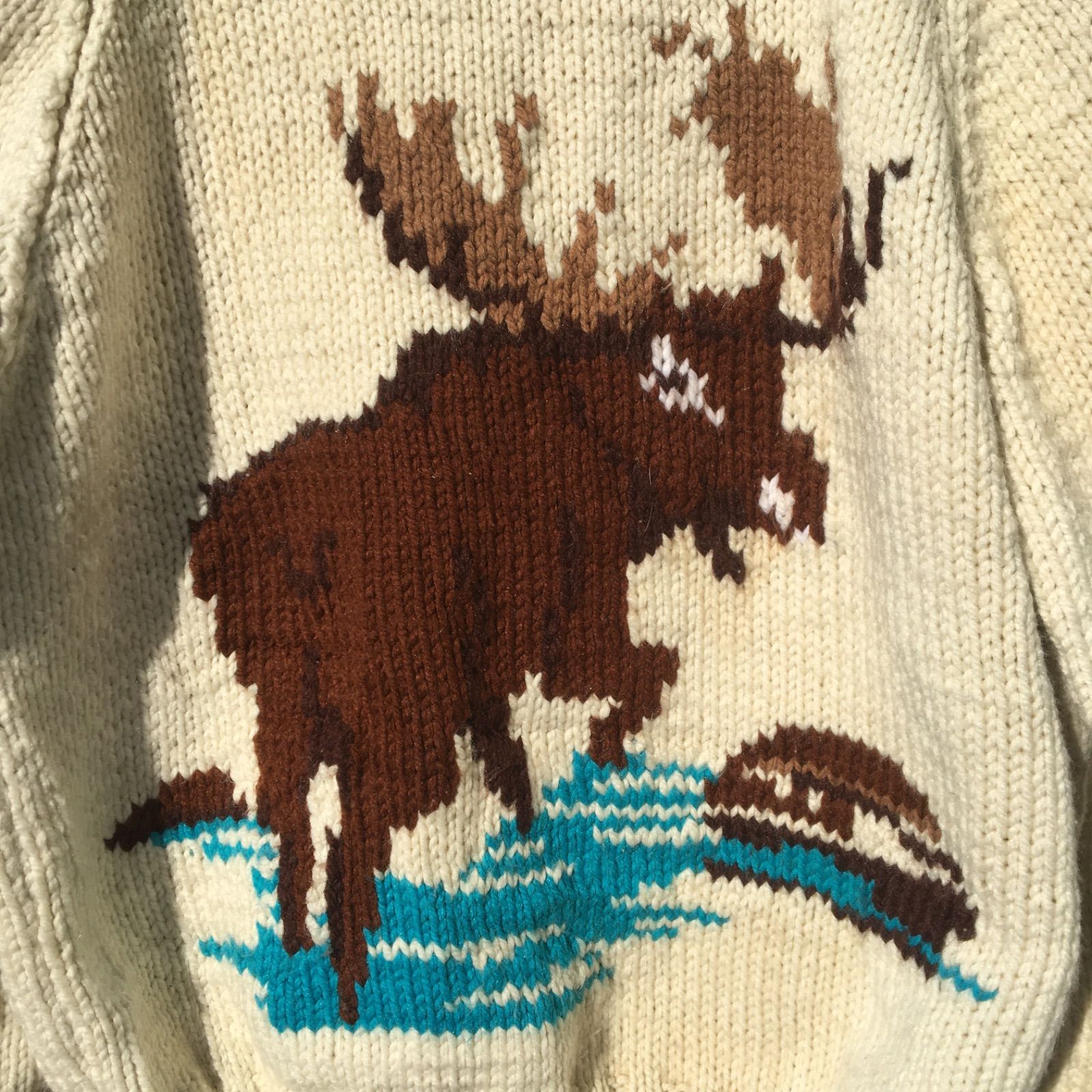 70s Vintage Cowichan Sweater トナカイ柄 ビンテージ カウチン