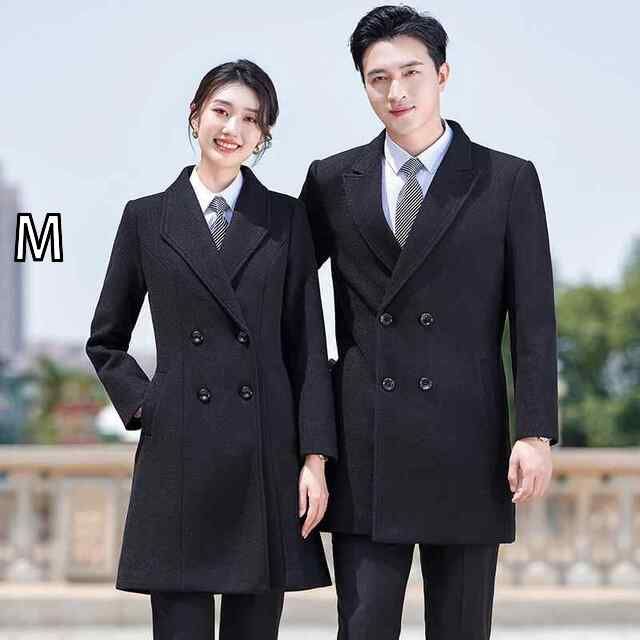 M 秋服 レディース ファッション オシャレ カワイイ シンプル 大人カワイイ 大きいサイズ メンズ ウール コート ミドル丈 ビジネス 綿 厚手