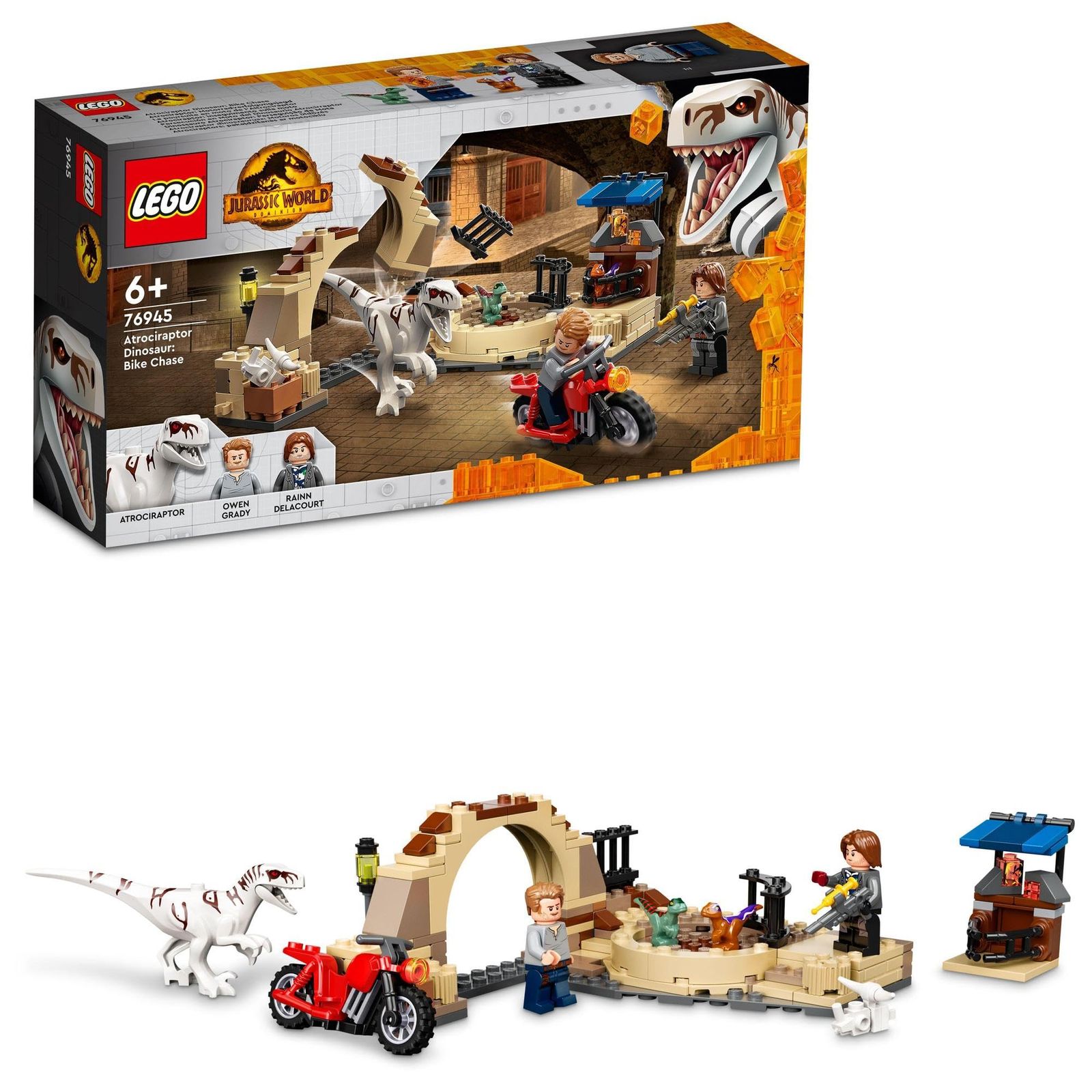 レゴ(LEGO) ジュラシック・ワールド アトロキラプトルのバイクチェイス 76945 おもちゃ ブロック プレゼント 乗り物 のりもの 恐竜 きょうりゅう 男の子 女の子 6歳以上 