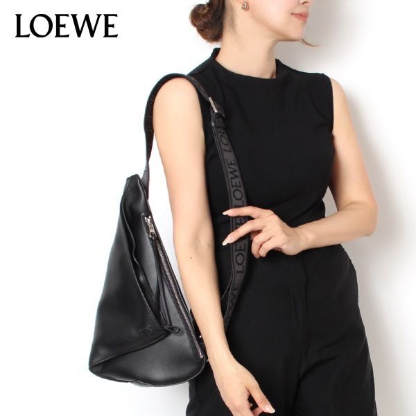 24SSモデル ロエベ LOEWE  レディース ANTON SLING アントンボディバッグ【BLACK】 B511A09X10  1100/【2024SS】l-bag