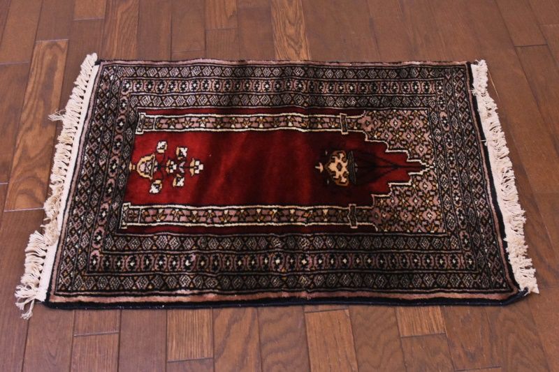RAGU219 トライバルラグ ウール絨毯 アンティーク ヴィンテージ 45cm