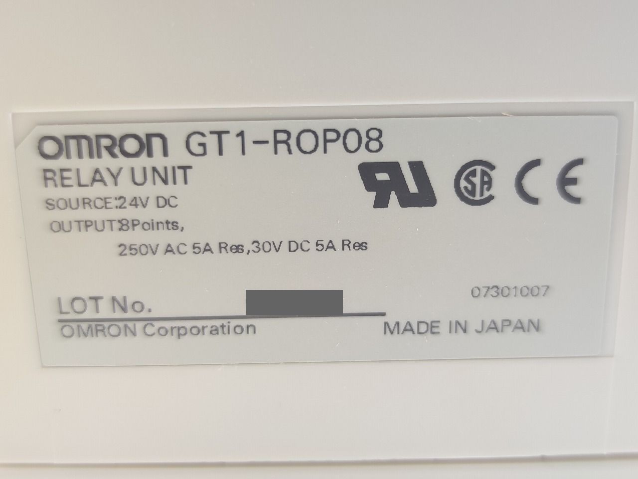 インボイス対応 箱汚れあり オムロン OMRON GT1-ROP08