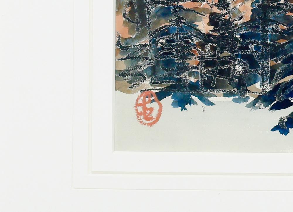 真作　悠々‼️坂本直行「羊蹄山　神威岳」水彩画日付署名　証明書付差し箱入り 真作 悠々‼️坂本直行「羊蹄山 神威岳」水彩画 日付署名 11月5日