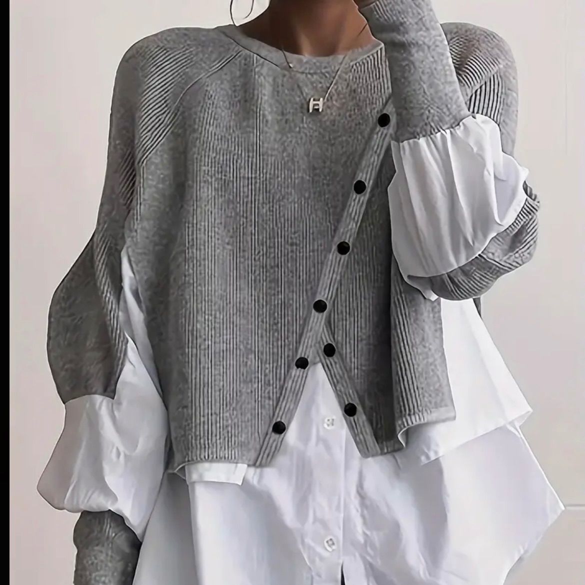 送料無料・匿名配送】レディース 長袖 Tシャツ パネル長袖トップス  