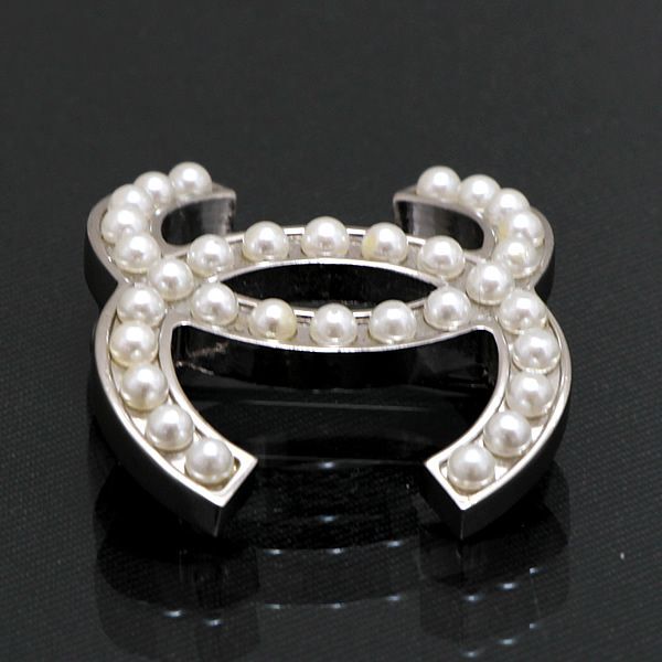 美品☆シャネル ブローチ パール シルバー ヴィンテージ ココマーク 06 V