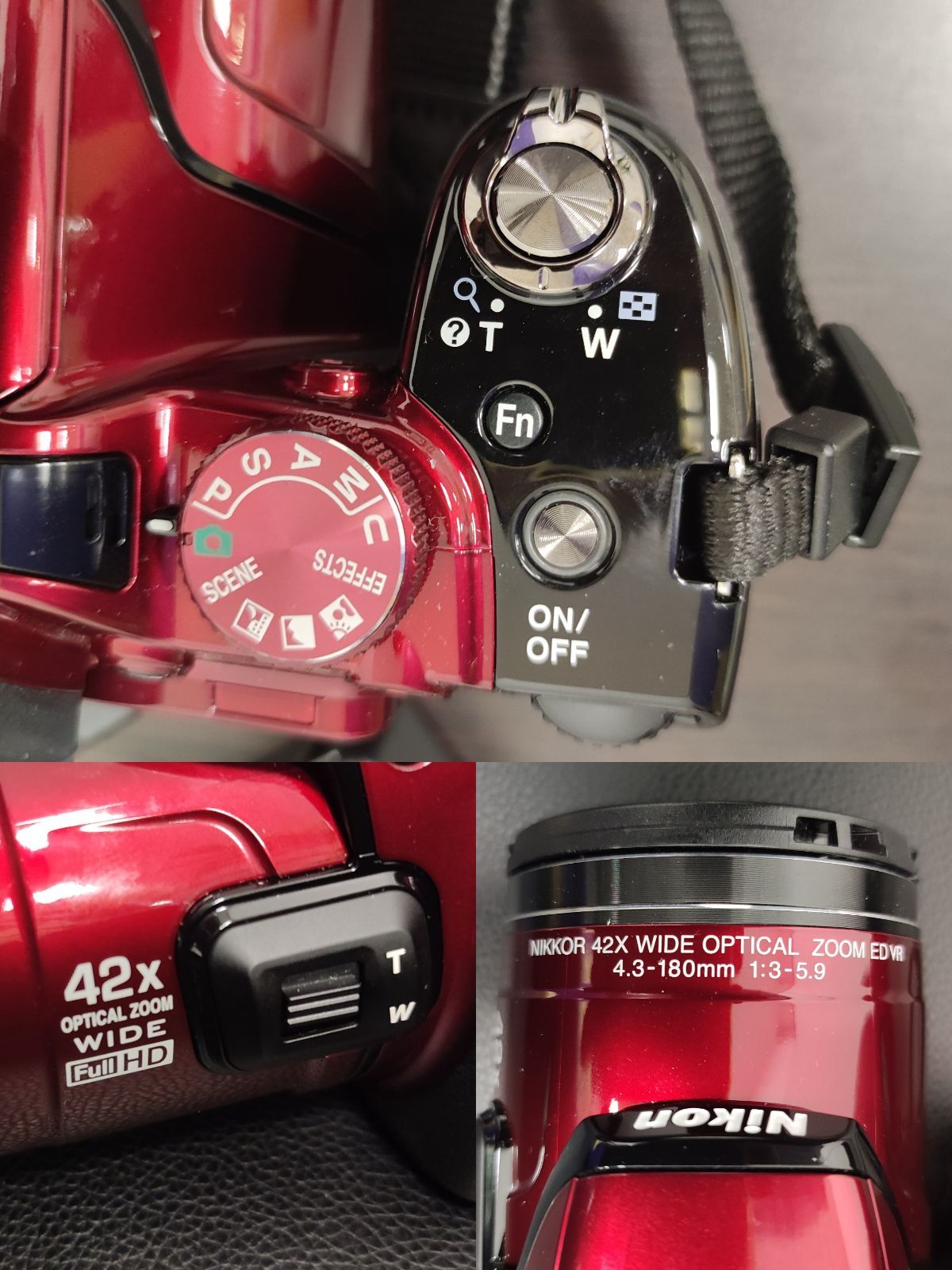 COOLPIX P520 ニコン 超望遠光学42倍ズーム デジカメ レッド Nikon 