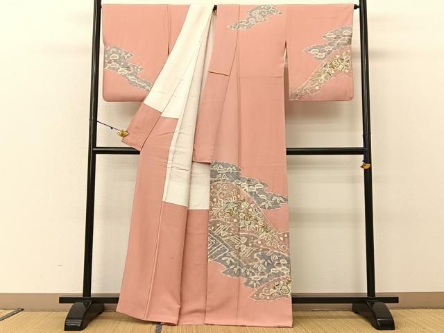 平和屋着物■訪問着　絞り　辻が花　草花文　正絹　逸品　未使用　AAAK1239Agk 平和屋着物▽訪問着 単衣 絞り 辻が花 正絹 逸品 DAAT3645fe 和装・和服