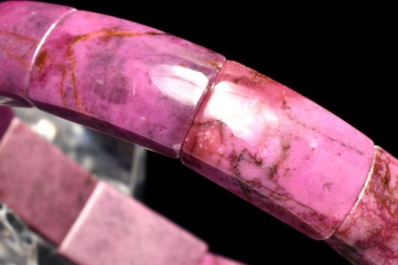 １点物 高発色 奇跡の神秘 コバルトドロマイト コバルトカルサイト 15.5-16.5x9-10mm バングル パワーストーン 天然石 _MA9573